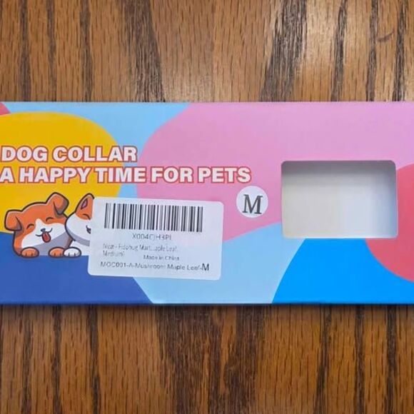 Martingale Collar, fall maple leaf pattern, size medium - Picture 5 of 8